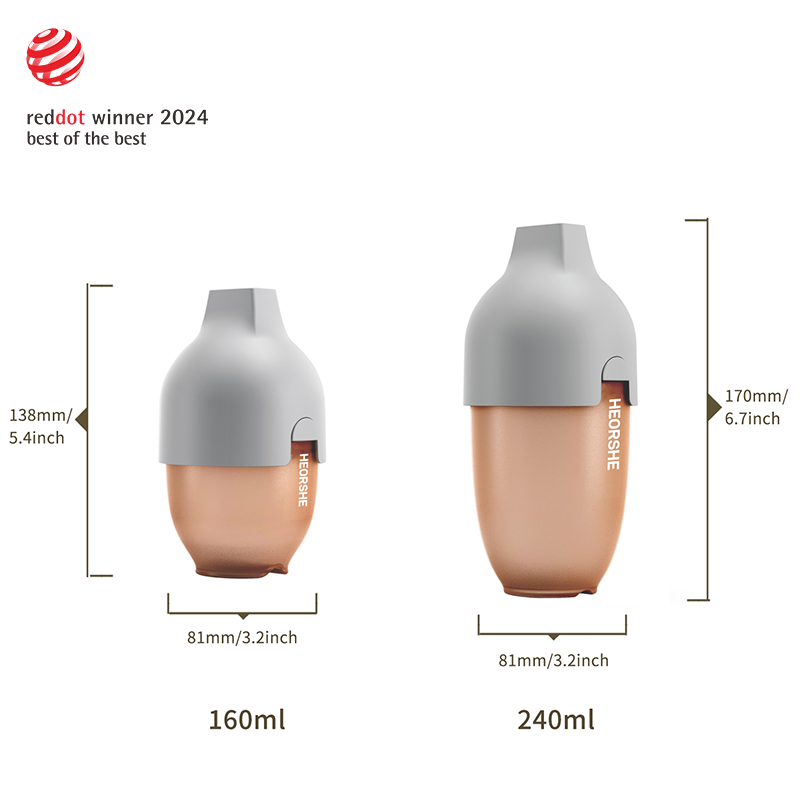 HEORSHE Ultra-Wide Neck Bottle – Calmer Feeds, Award-Winning Design